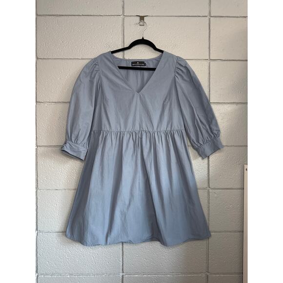 Women's Tuckernuck Pomander Place Lizzie Dress in Slate Blue size S Preppy - Picture 3 of 5